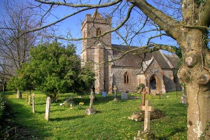 Mike Searle - From geograph.org.uk Bettiscombe - Church of St Stephen The church was entirely rebuilt in 1862 in the Perpendicular style by John Hicks of Dorchester.