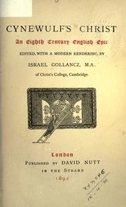 Cynewulf's Christ (Open Library) openlibrary.org