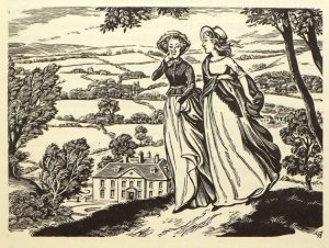 Illustrated Sense and Sensibility Jane Austen book www.etsy.com 