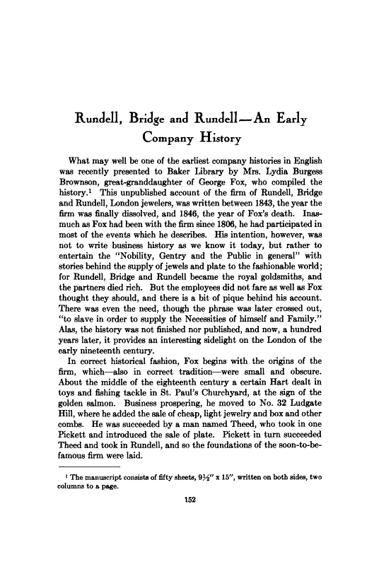 Description of Rundell, Bridge and Rundell: An Early Company History 