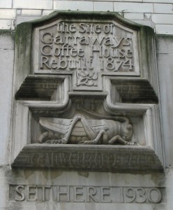 Garraway's Coffee House | London Details baldwinhamey.wordpress. com Plaque where Garraway's used to be. Source: Wikipedia