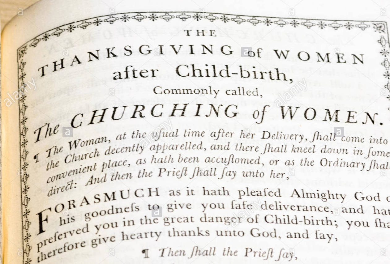 the-churching-of-women-in-a-very-old-version-of-the-book-of-common-E8AH0M.jpg